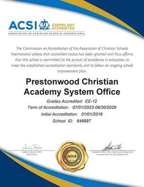 Exemplary - Prestonwood Christian Academy System O