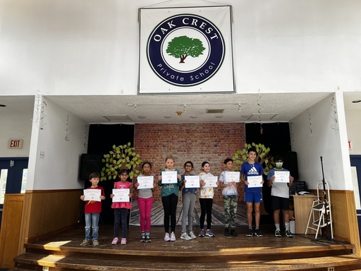 Grade level handwriting competition winners for OC